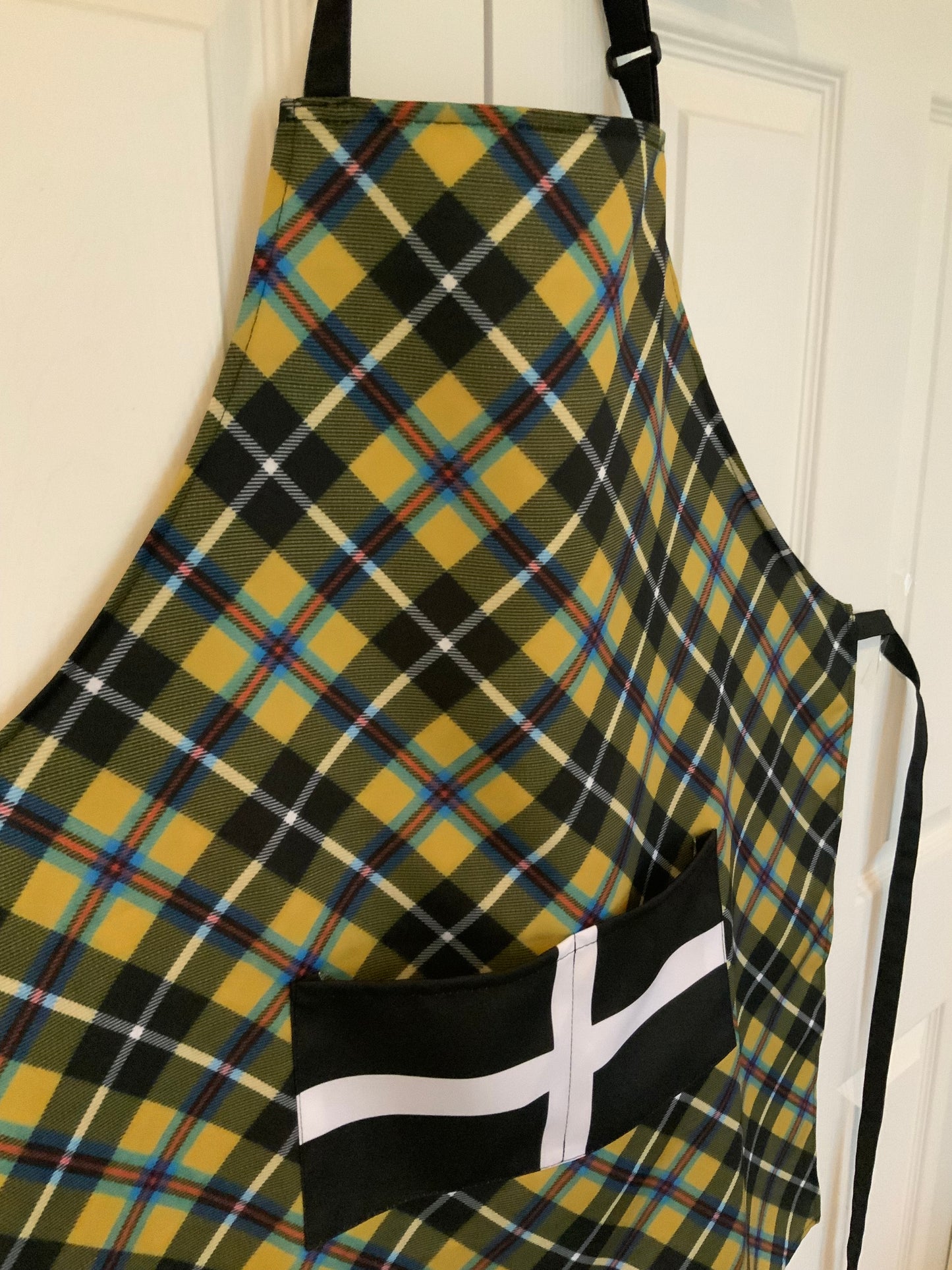 Cornish Tartan Apron with Cornish Flag Pocket