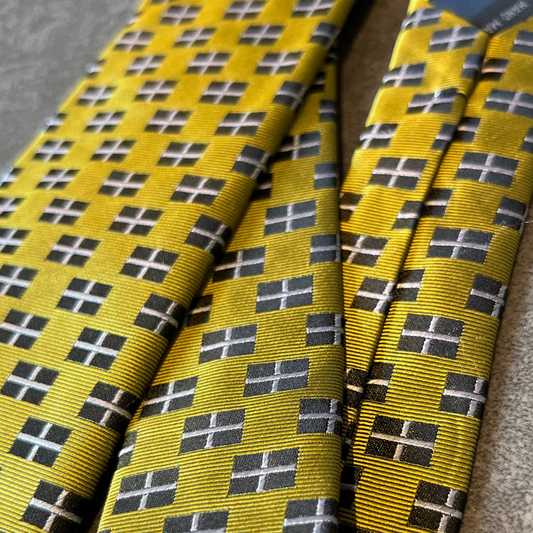 100% Silk Cornish St Piran's Flag Tie