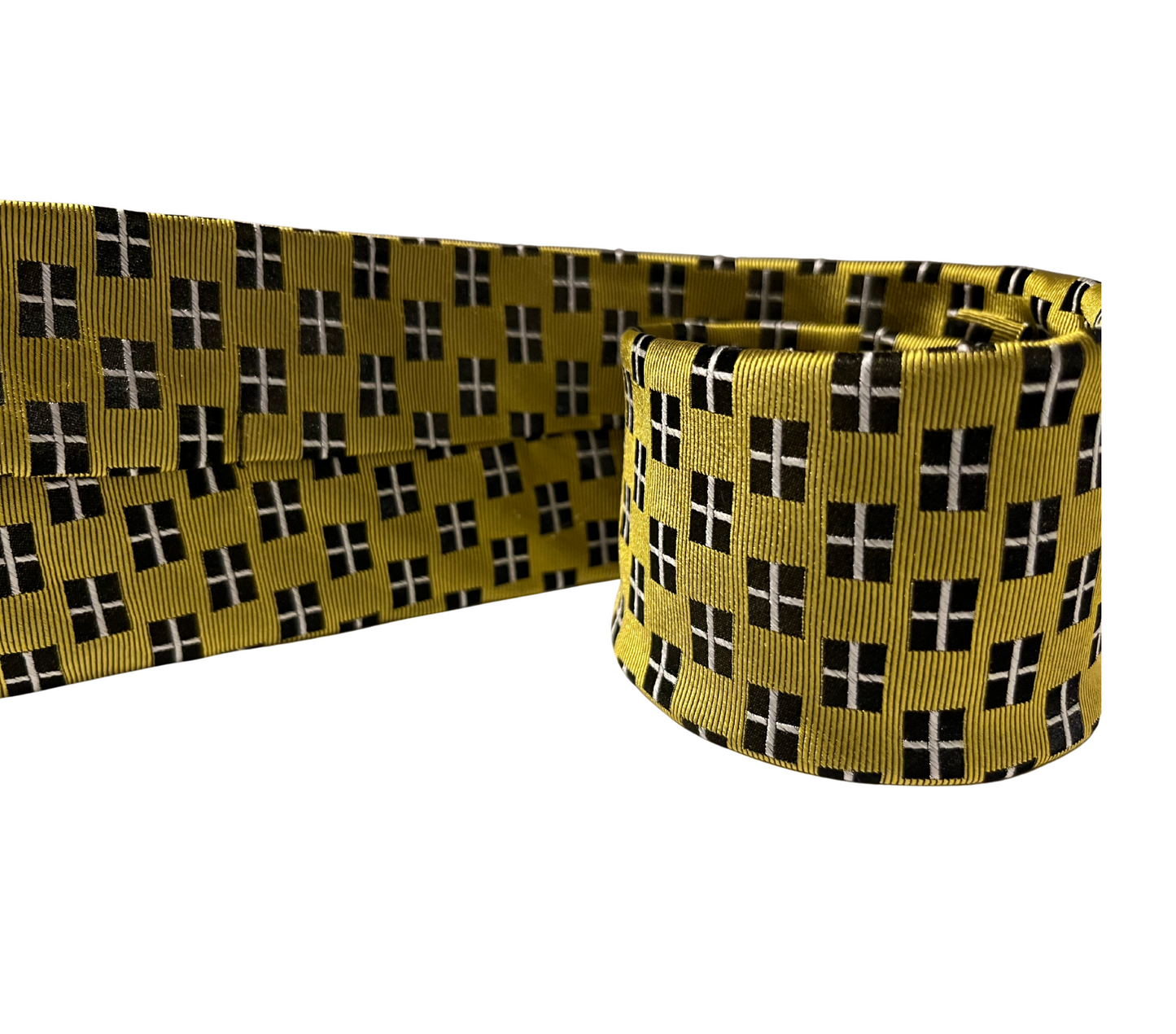 100% Silk Cornish St Piran's Flag Tie