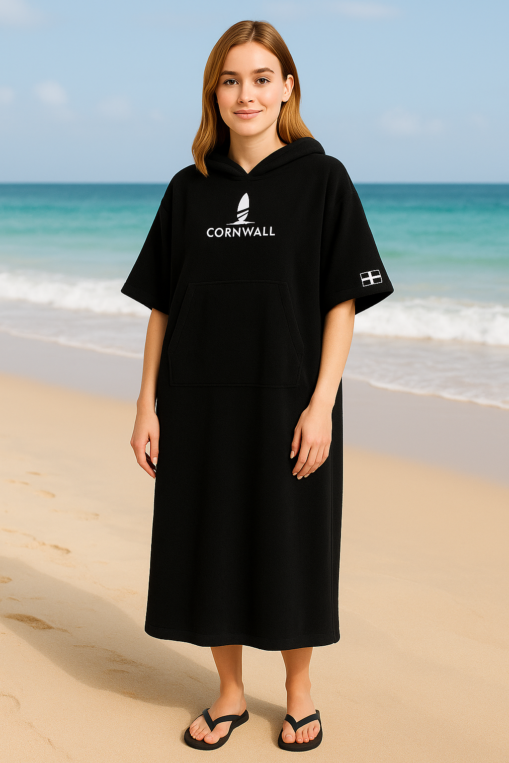 100% Cotton Cornwall Hooded Changing Robe Towel