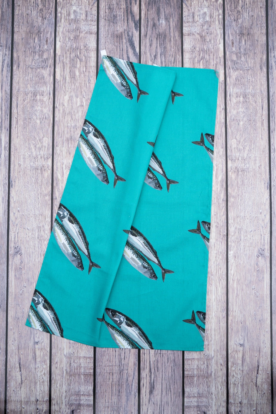 Cornish Mackerel Fish Tea Towel