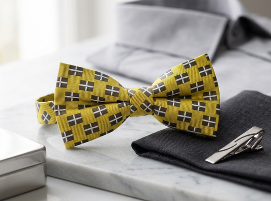 100% Silk Cornish Flag Bow Tie