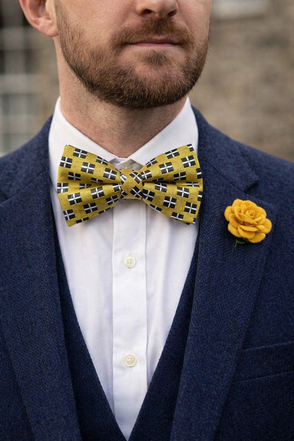 100% Silk Cornish Flag Bow Tie