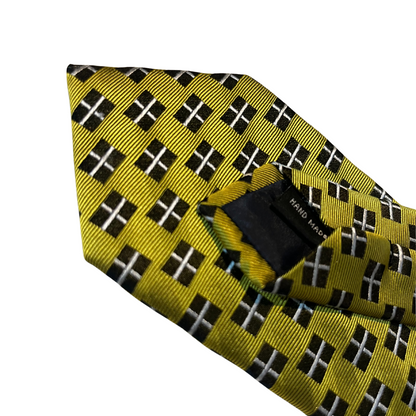 100% Silk Cornish St Piran's Flag Tie