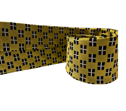 100% Silk Cornish St Piran's Flag Tie